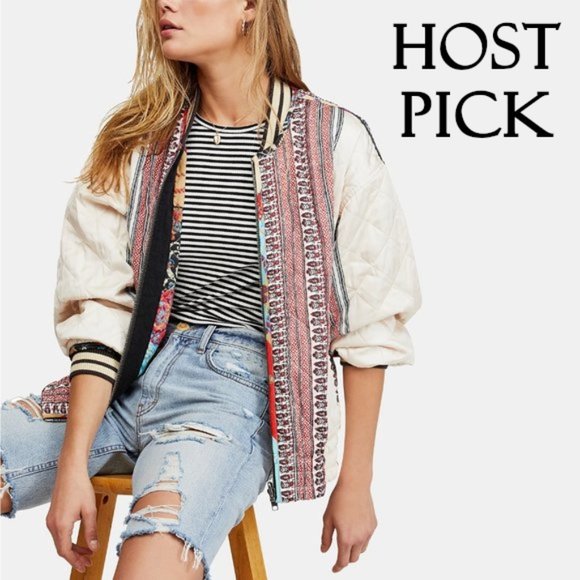 Free People Jackets & Blazers - NWT Free People paisley reversible bomber jacket M